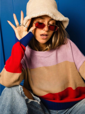 SWEATER RAYADO BEIGE