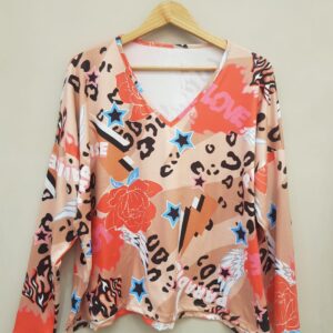 REMERA SUBLIMADA ESCOTE V M/LARGA (ROJO)