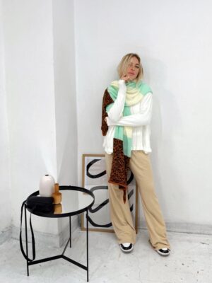 Mantón tricolor Aqua